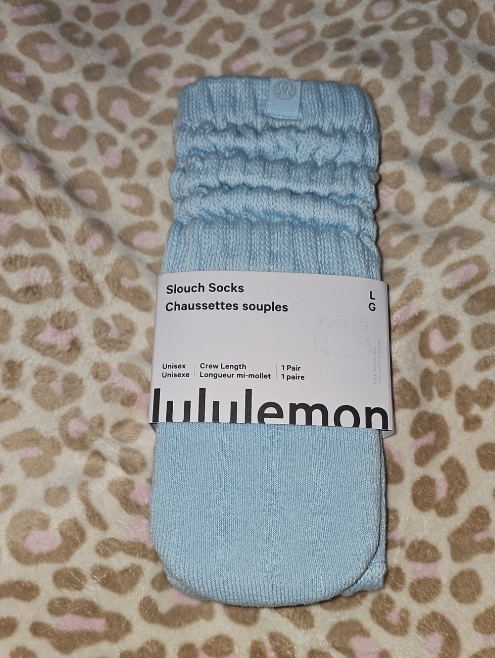 Lululemon Slouch Socks, Nwts FOAM! Size Large! Great To Wear With Leggings!